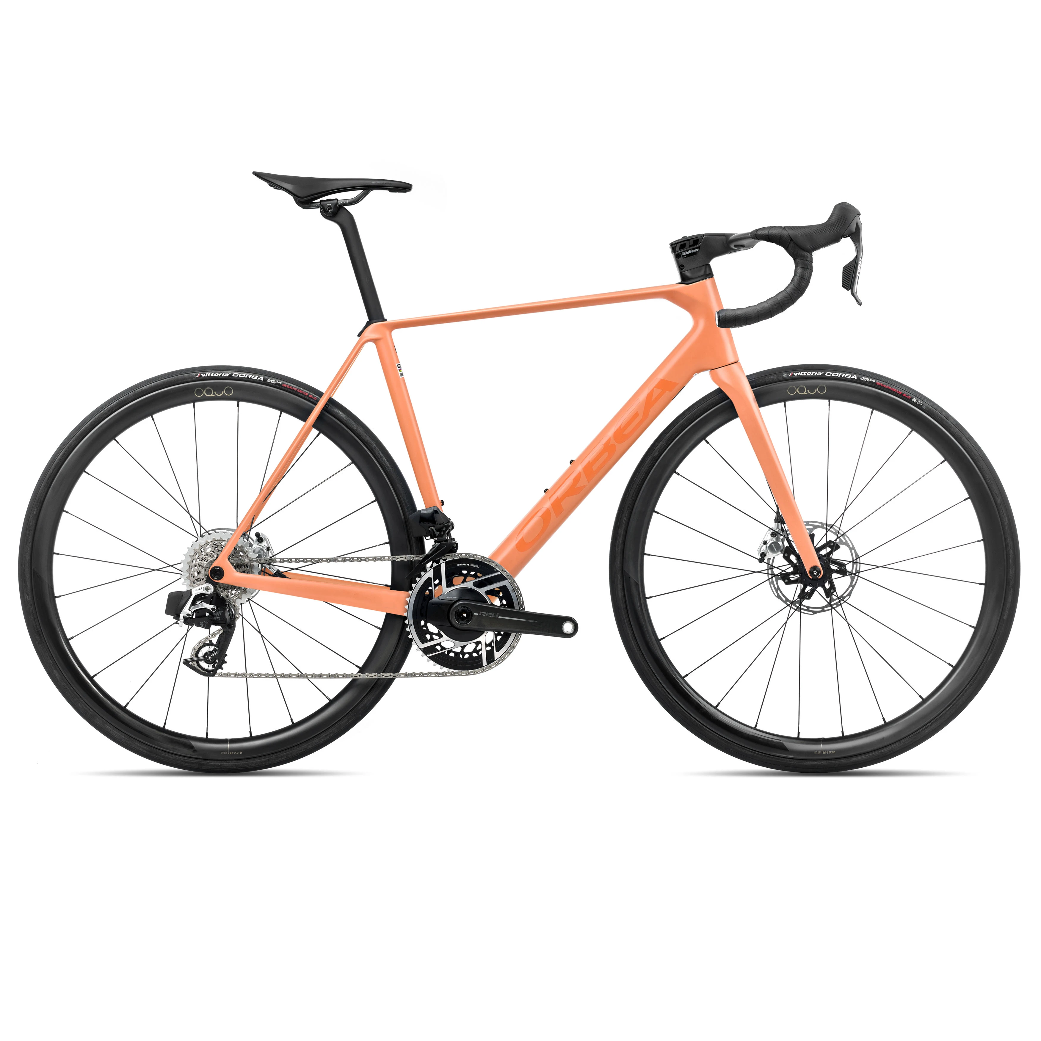 1. Bicicletă șosea race Orbea ORCA M11eLTD PWR - Orange Cloud (Matt) | Stone Blue (Matt | Gloss)