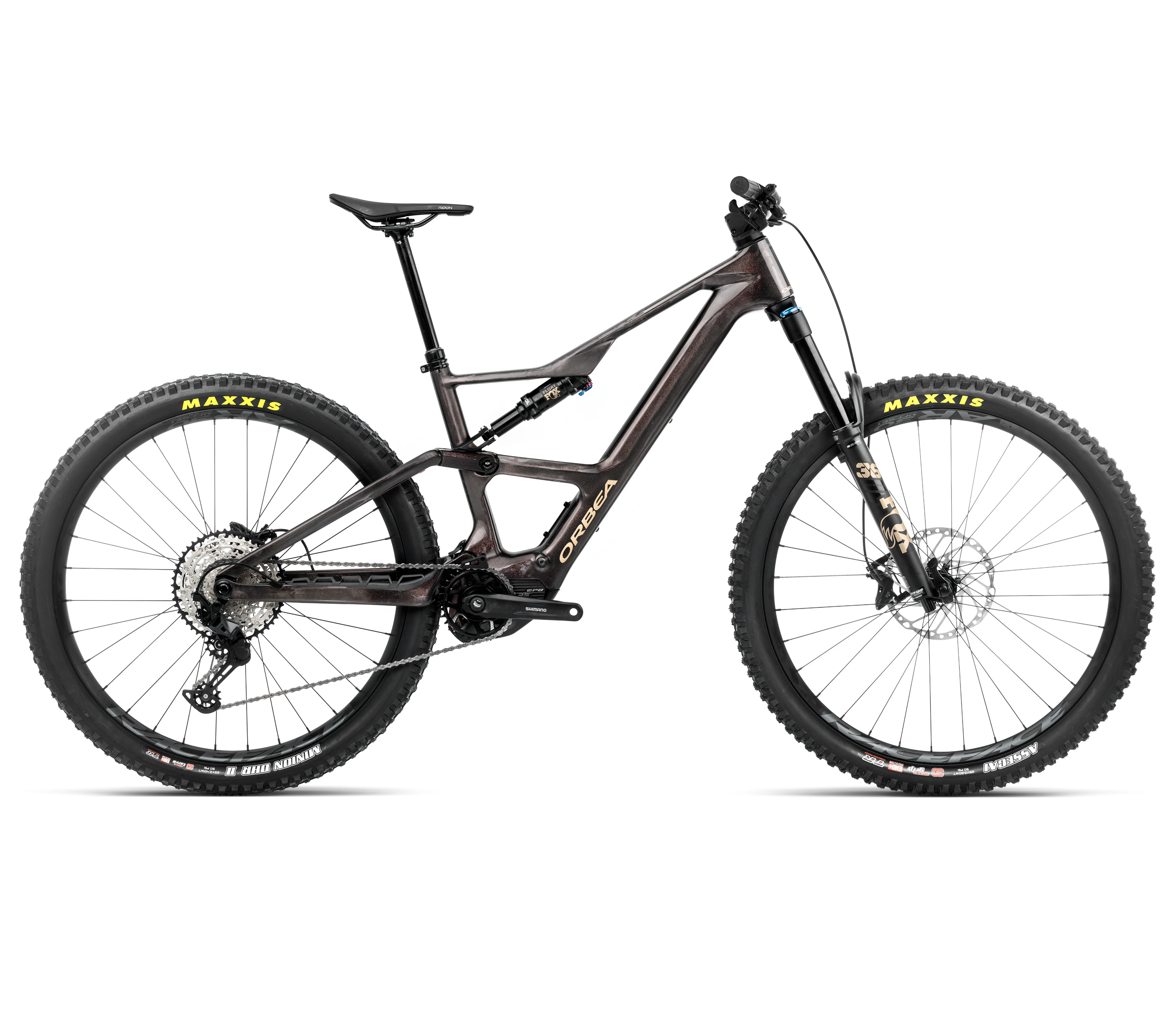 Bicicletă electrică eMTB Trail Orbea RISE LT M20 630W - Cosmic Carbon View | Golden Sand (Gloss) - 122883