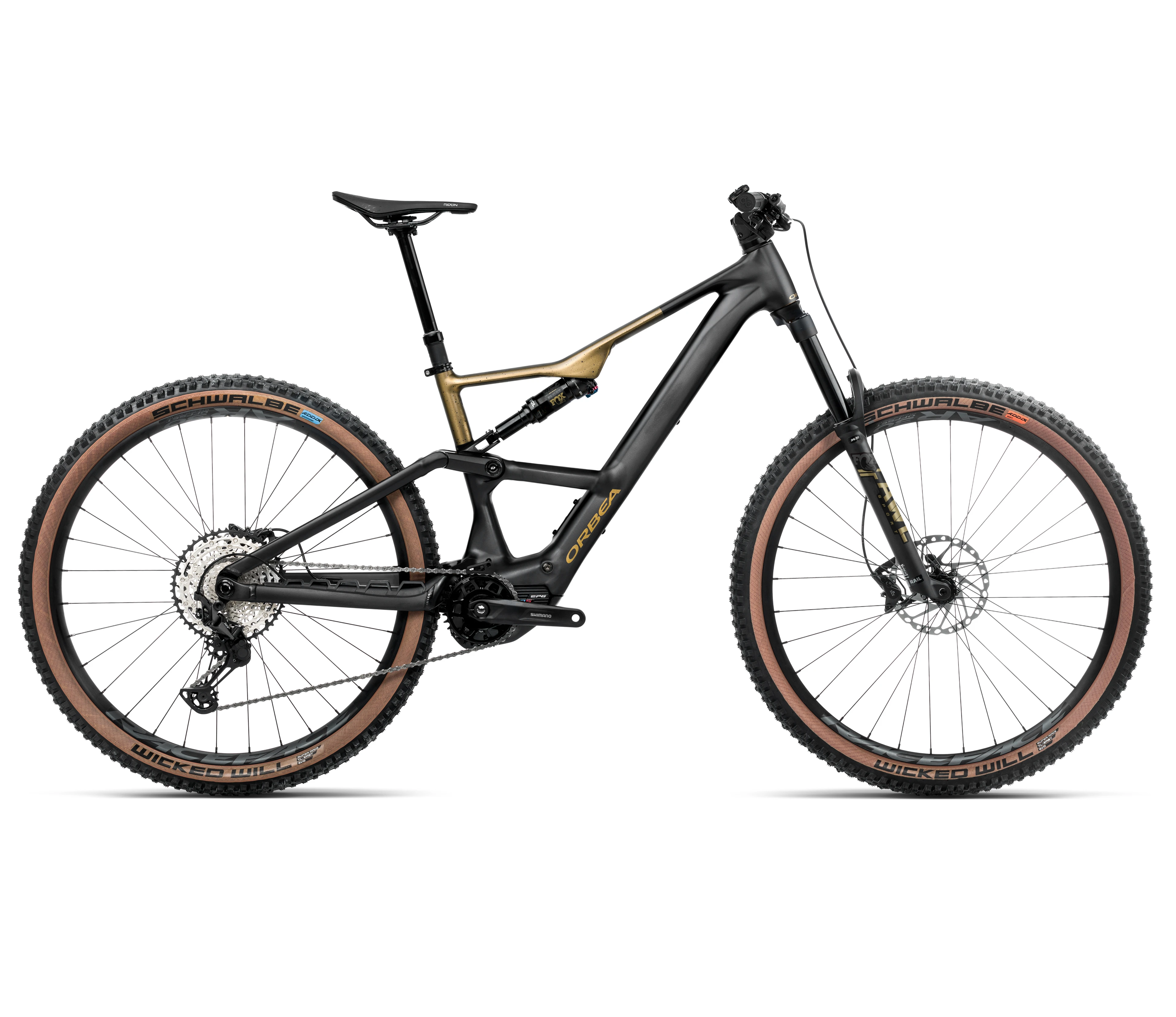 Bicicletă electrică eMTB Trail Orbea RISE SL H20 - Diamond Black | Splash Olive Green (Matt) - 122852