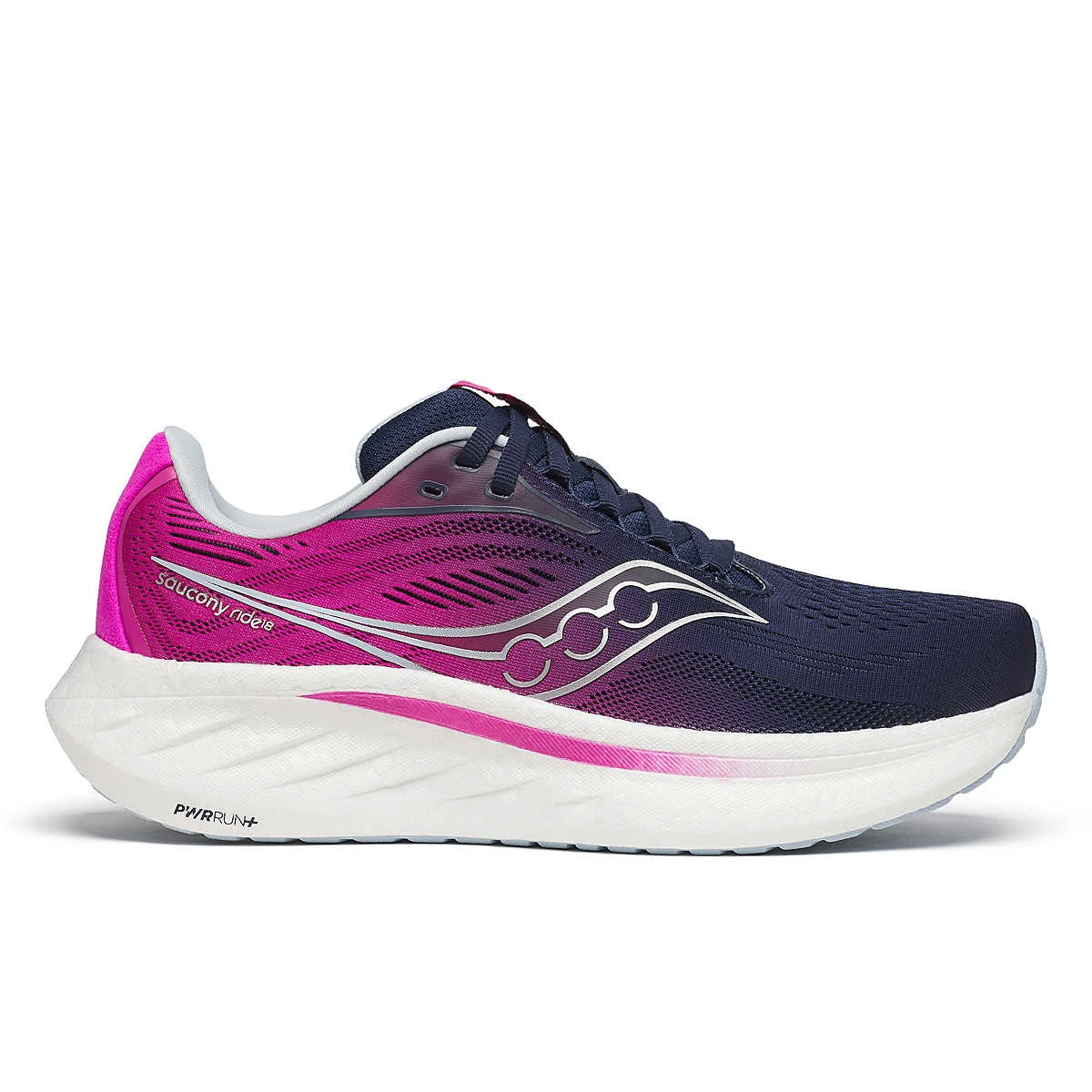 1. Saucony - pantofi alergare - Ride 18 W - navy | fuchsia