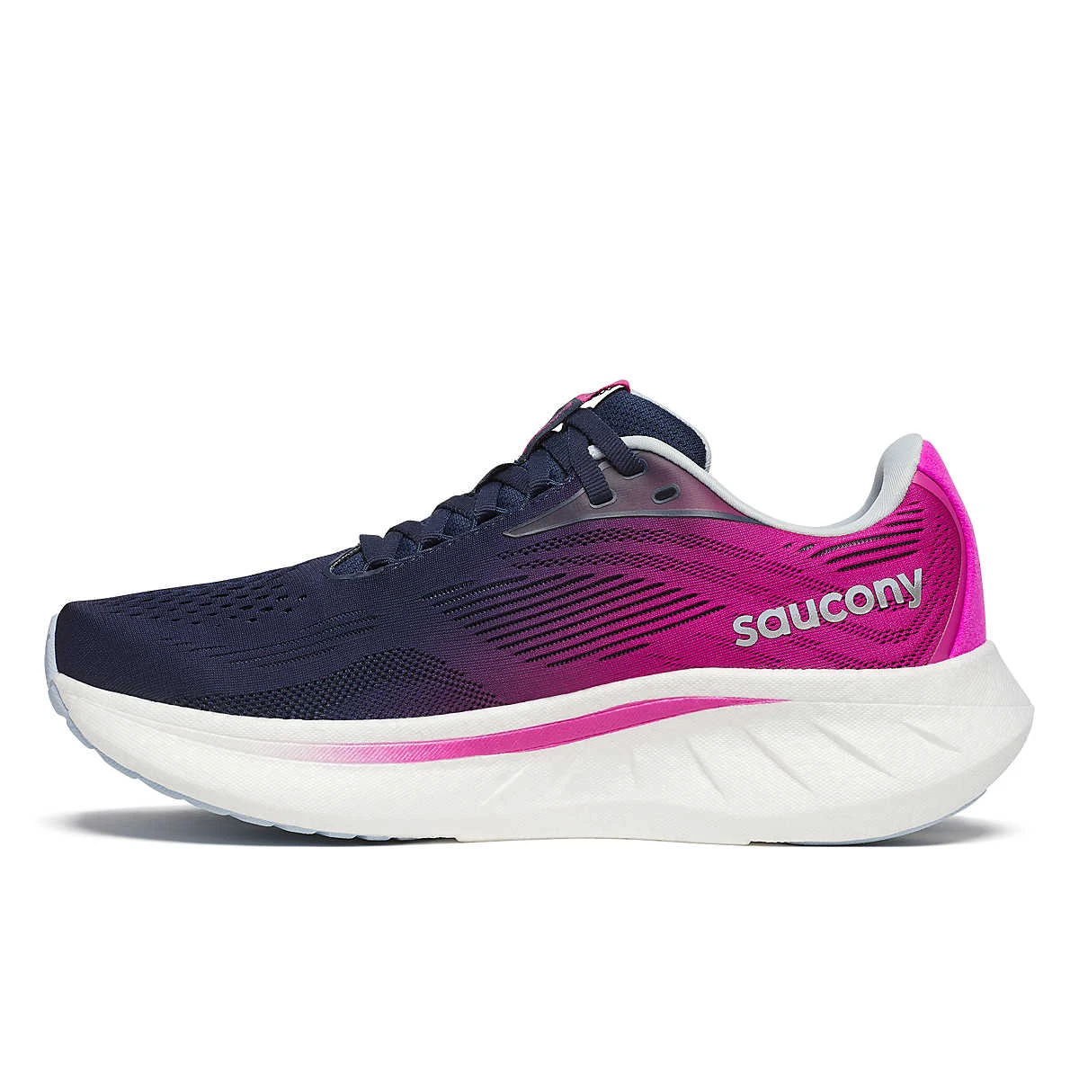 3. Saucony - pantofi alergare - Ride 18 W - navy | fuchsia