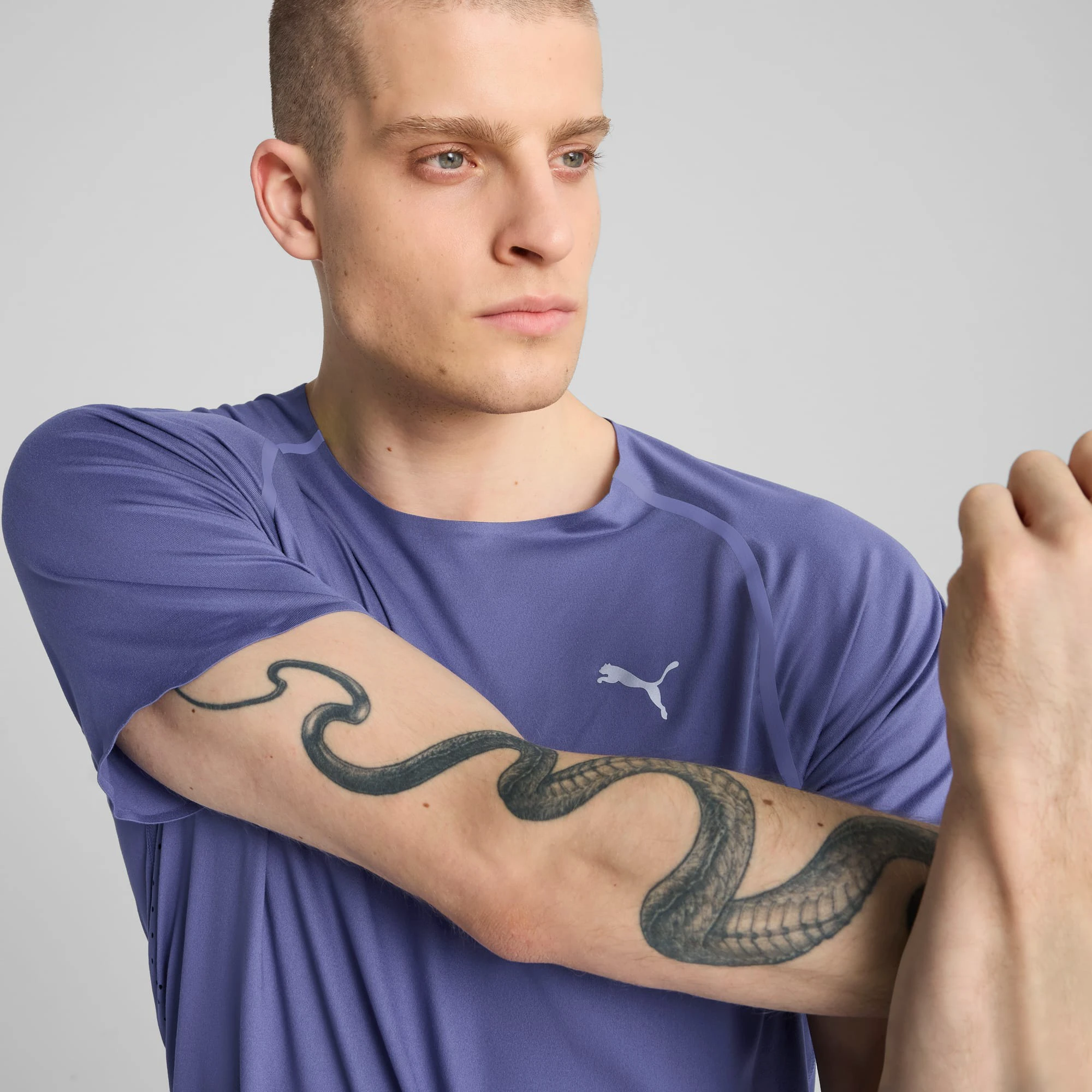 4. Puma - tricou tehnic - Run Cloudspun Tee - Blue Crystal
