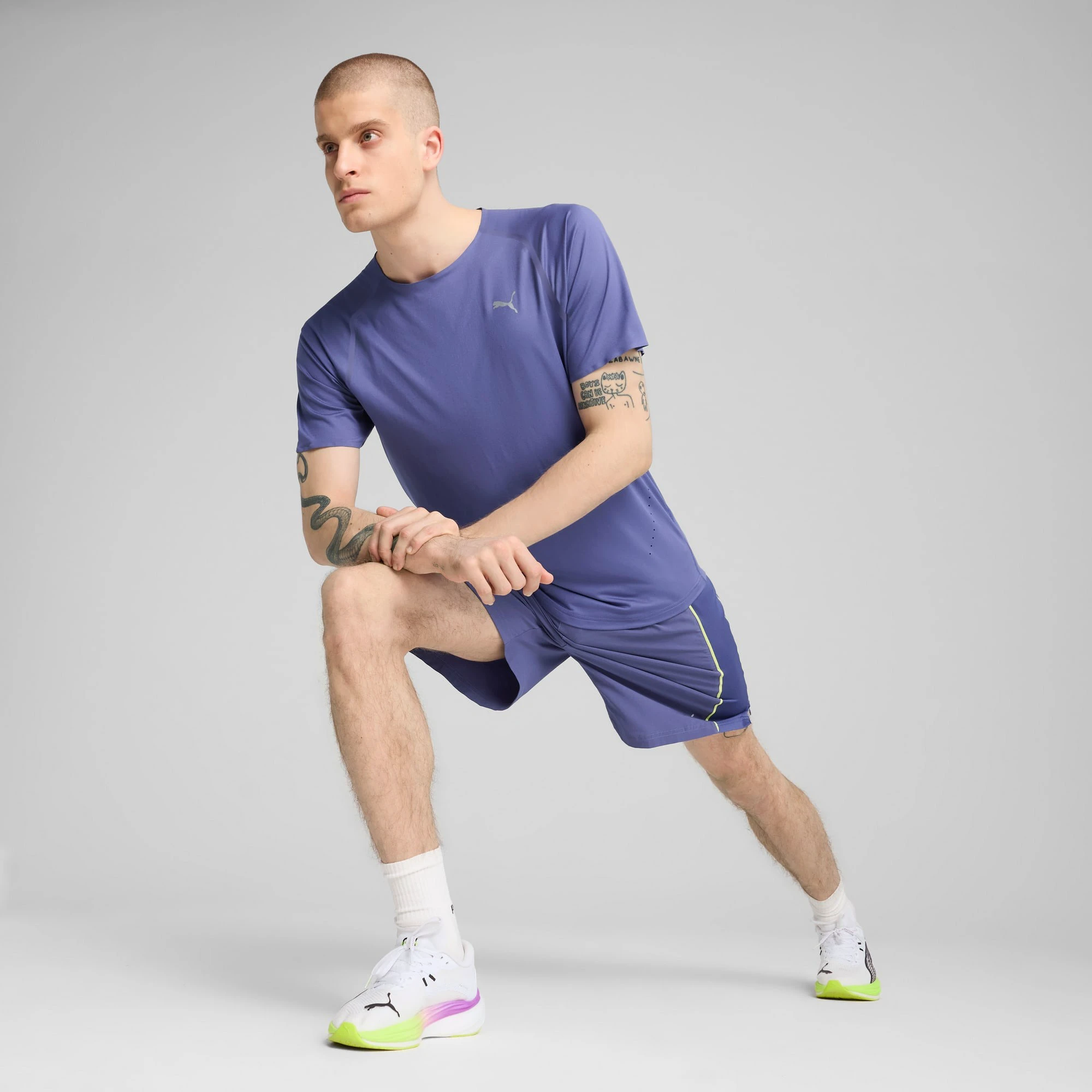 5. Puma - tricou tehnic - Run Cloudspun Tee - Blue Crystal