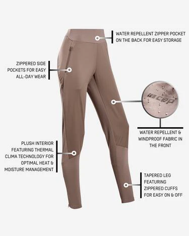 10. CEP - pantaloni lungi - cold weather pants W - maro