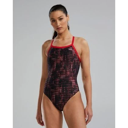 1. TYR - costum baie intreg pentru femei - Diamondfit - Atrix - rosu