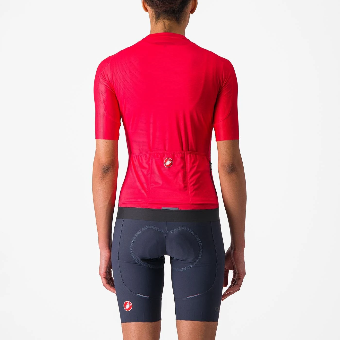 2. Castelli - tricou ciclism maneca scurta tailored fit - Espresso W Jersey - rosu Hibiscus | gri
