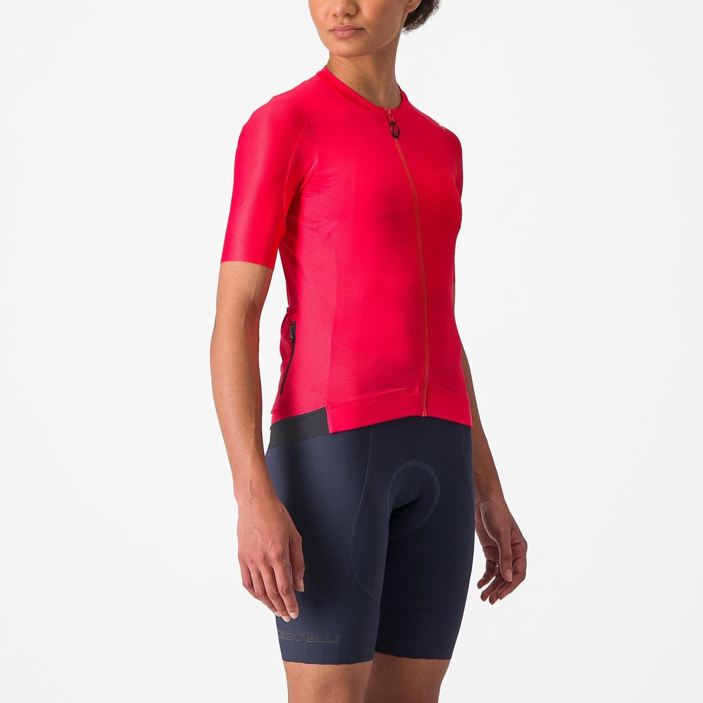 3. Castelli - tricou ciclism maneca scurta tailored fit - Espresso W Jersey - rosu Hibiscus | gri