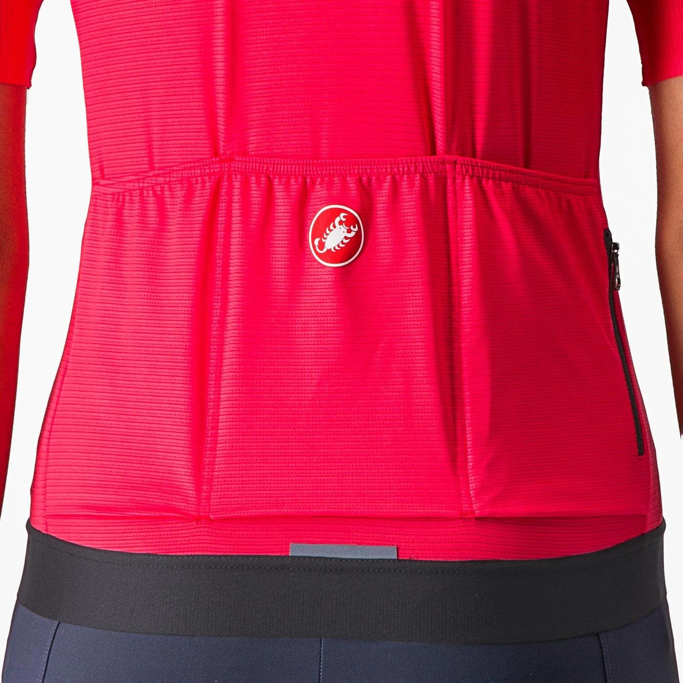 4. Castelli - tricou ciclism maneca scurta tailored fit - Espresso W Jersey - rosu Hibiscus | gri