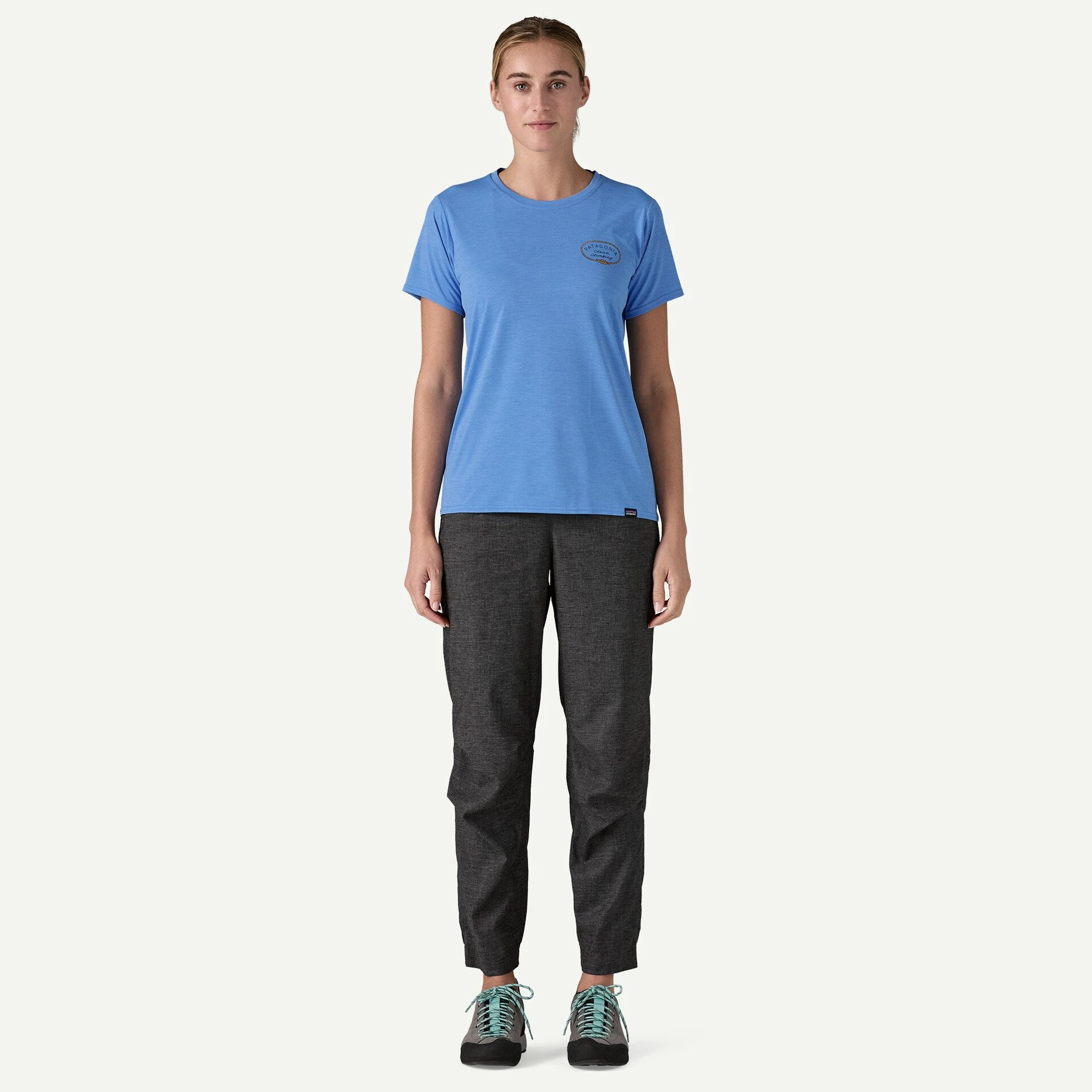 4. Patagonia - tricou - W Capilene Cool Daily Graphic Lands - Gri