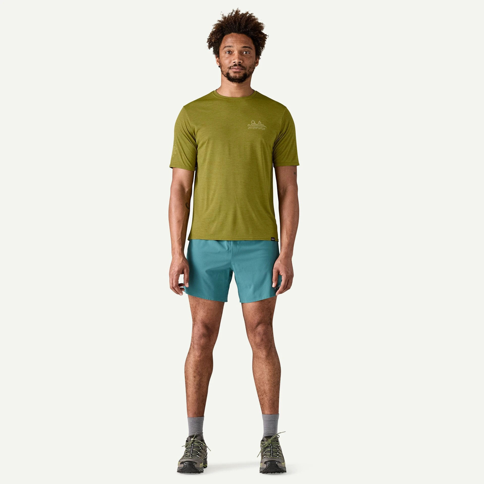 7. Patagonia - tricou - M Capilene Cool Daily Graphic Lands - Gri