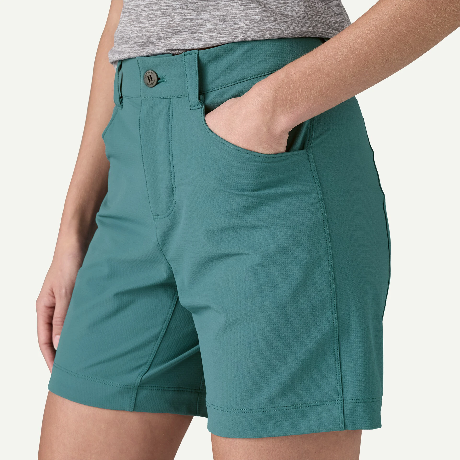 6. Patagonia - sort - W Landfarer Bike Shorts Wetland Blue - Albastru