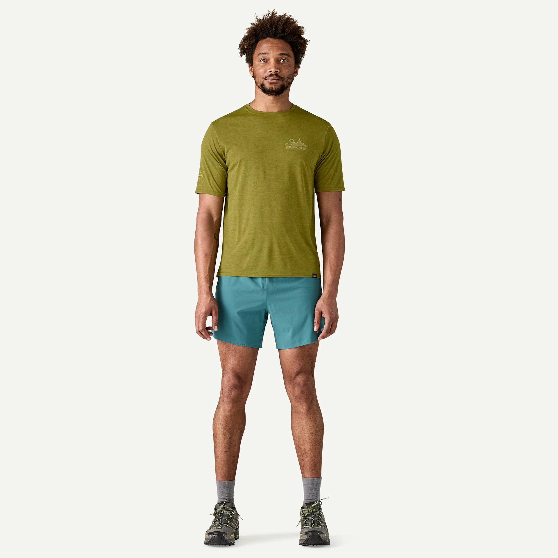 7. Patagonia - tricou - M Capilene Cool Daily Graphic Lands - Verde
