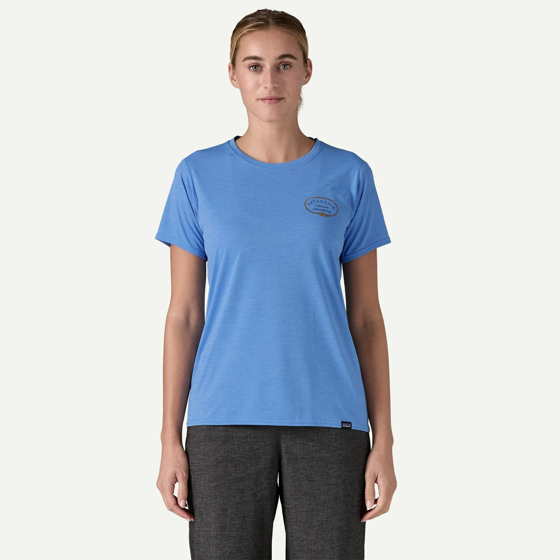 2. Patagonia - tricou - W Capilene Cool Daily Graphic Lands - Portocaliu