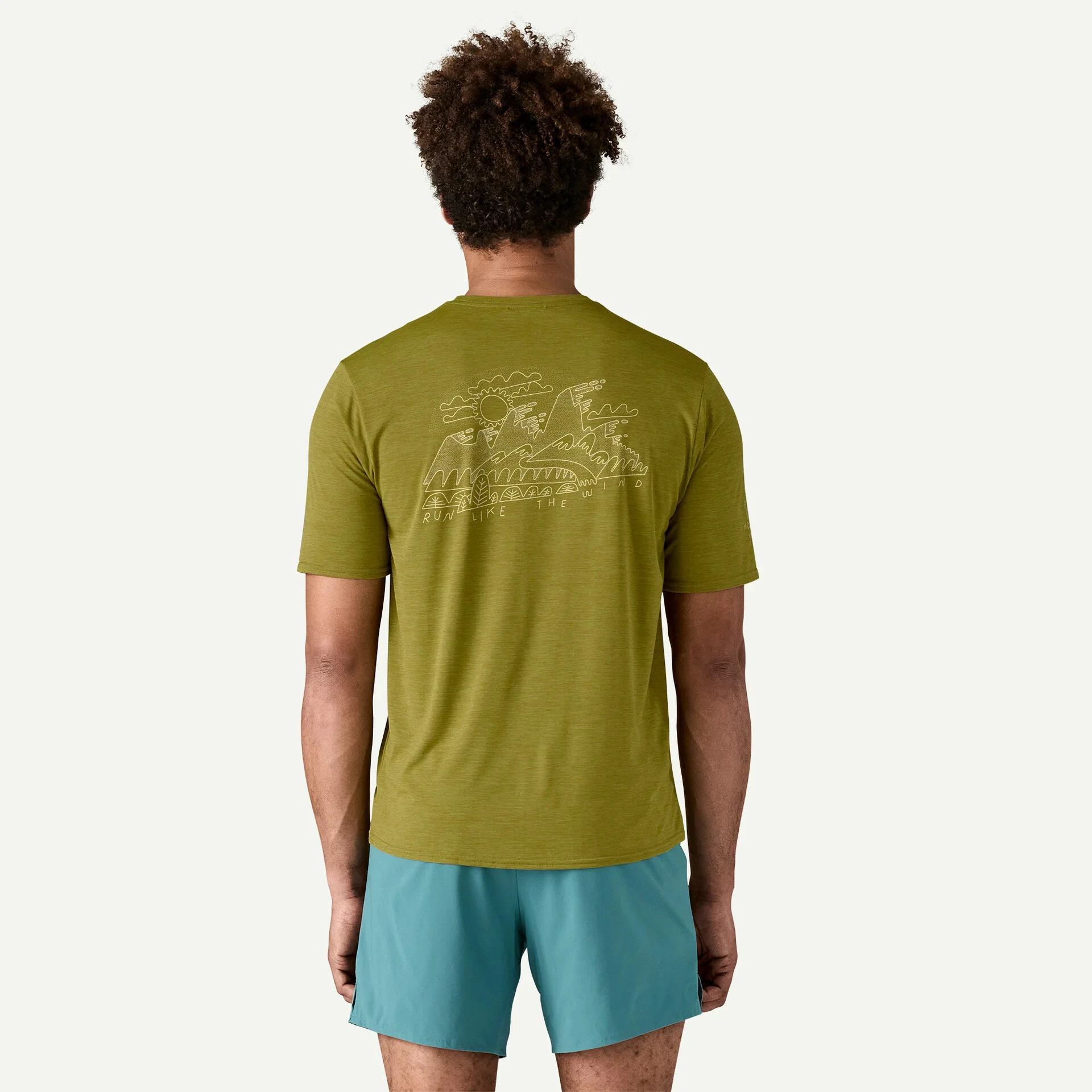 6. Patagonia - tricou - M Capilene Cool Daily Graphic Lands - Verde