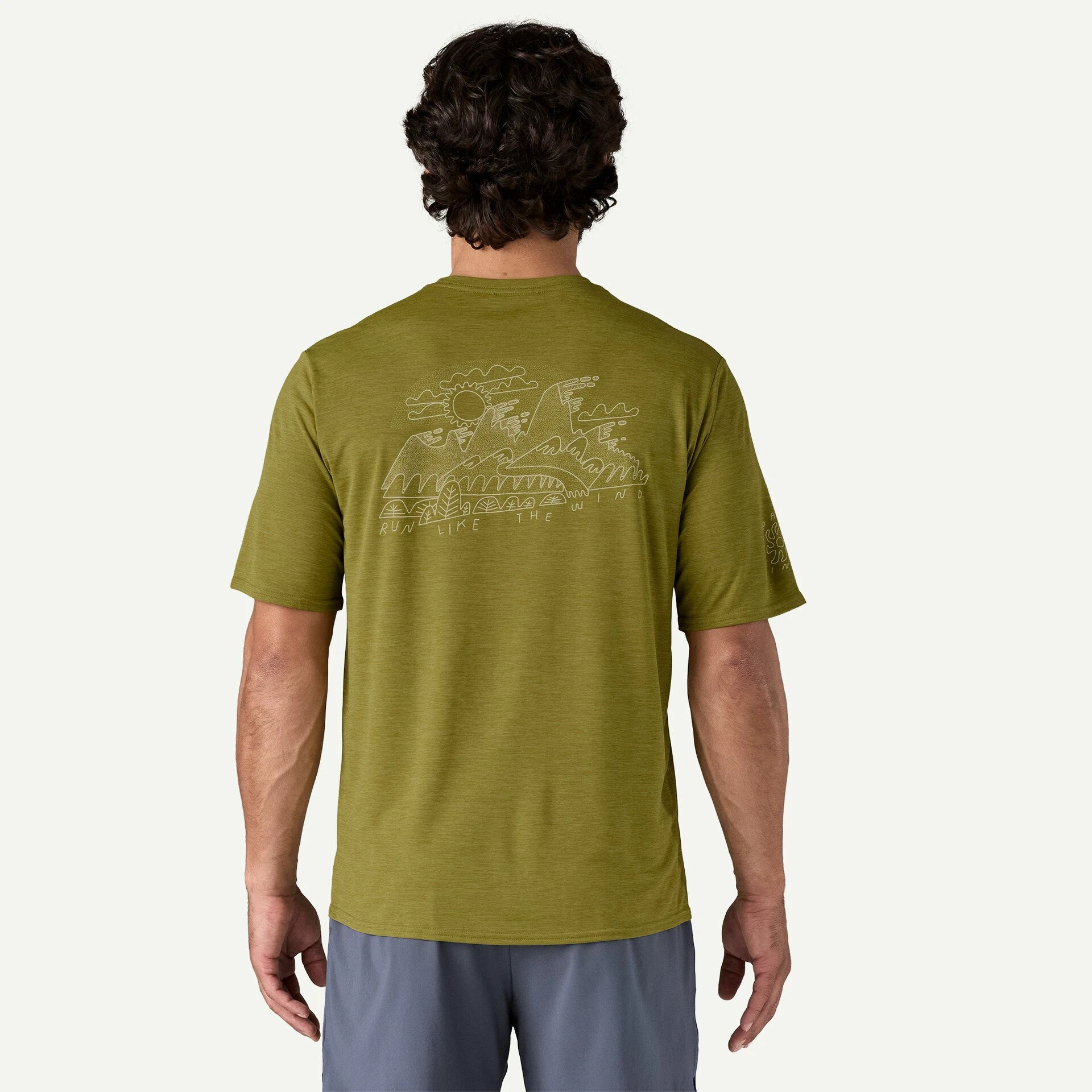 3. Patagonia - tricou - M Capilene Cool Daily Graphic Lands - Gri