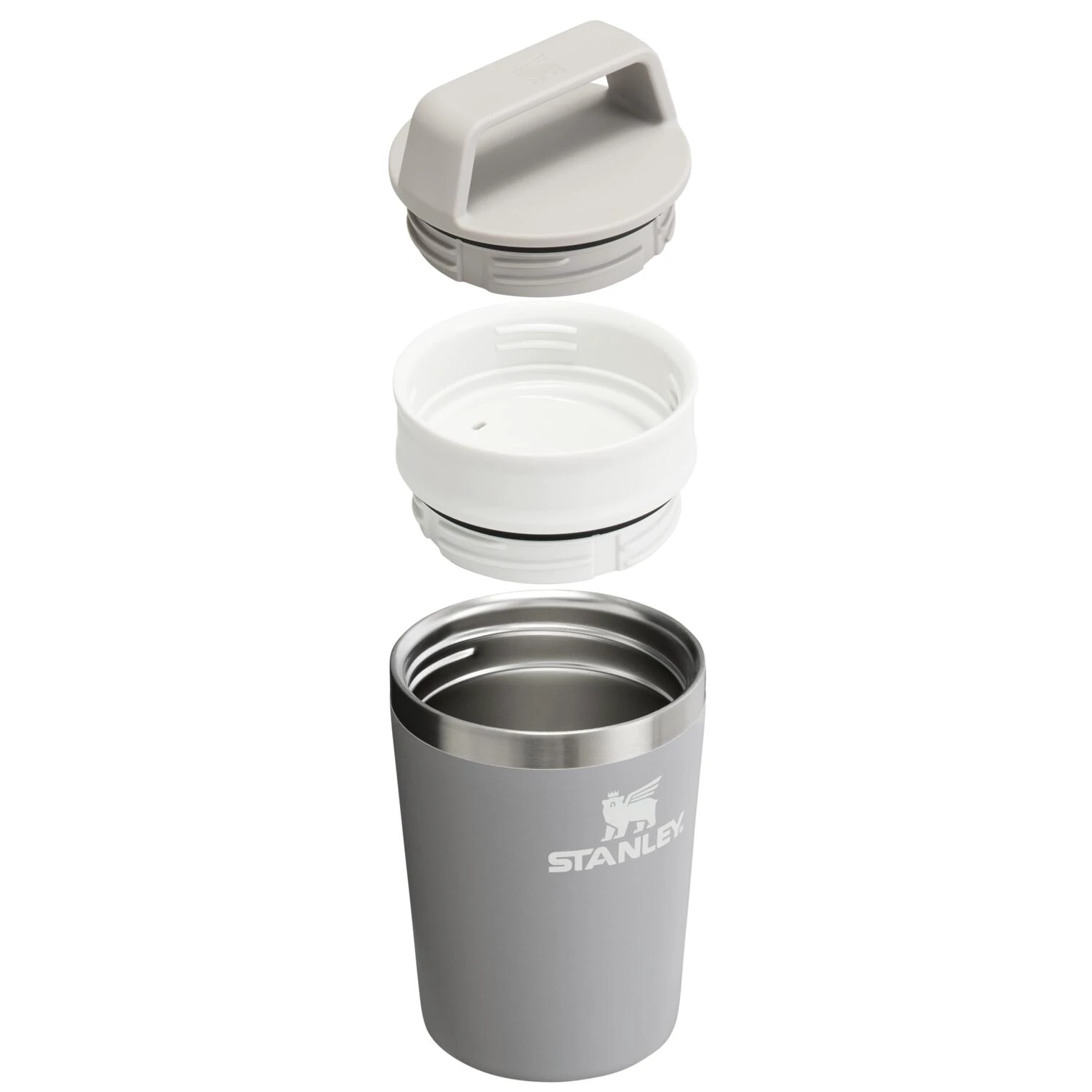 3. Stanley - termos tip cana cafea - Cafe-To-Go Travel Mug - Gri - 0.23 L
