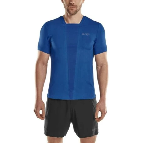 1. CEP - tricou tehnic femei - the run shirt short sleeve v4 - blue