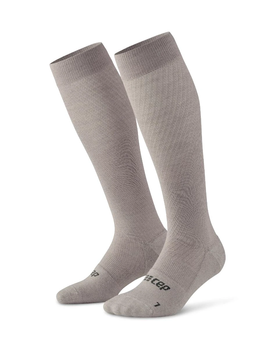 3. CEP - sosete compresie inalte - flight socks tall - light grey