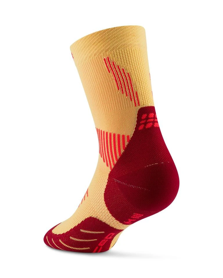 3. CEP - sosete compresie peste glezna - run socks mid cut 5.0 - marigold | burgundy