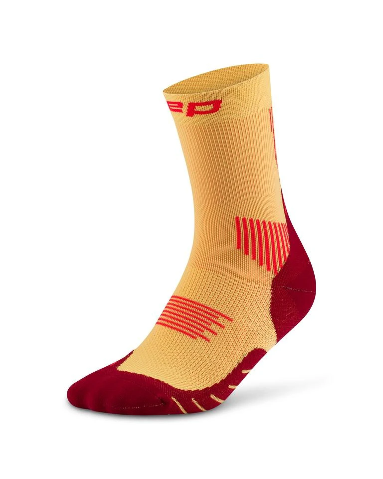 2. CEP - sosete compresie peste glezna - run socks mid cut 5.0 - marigold | burgundy