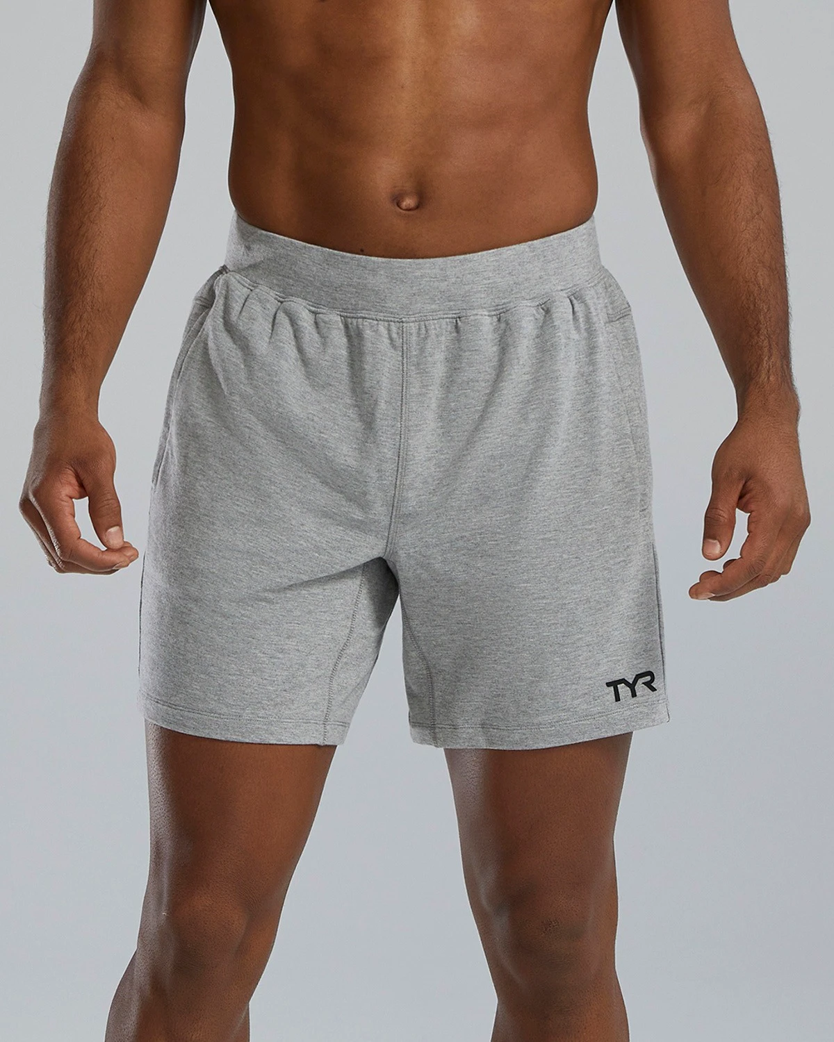 1. TYR - pantaloni scurti - UltraSoft Men's Midweight Terry A.M. Shorts - Light Heather Grey