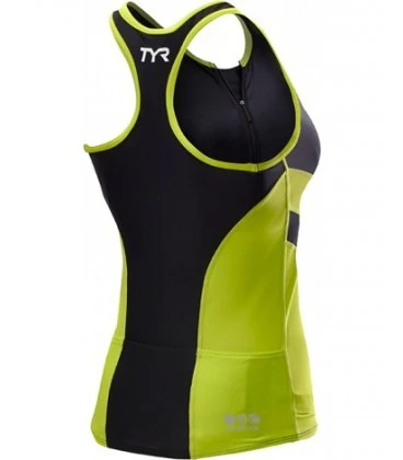 2. TYR - maiou triatlon - Tri Tank Comp W - negru lime