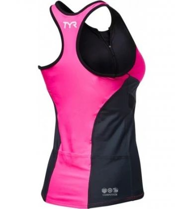 2. TYR - maiou triatlon - Tri Tank Comp W - gri roz