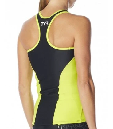 4. TYR - maiou triatlon - Tri Tank Comp W - negru lime
