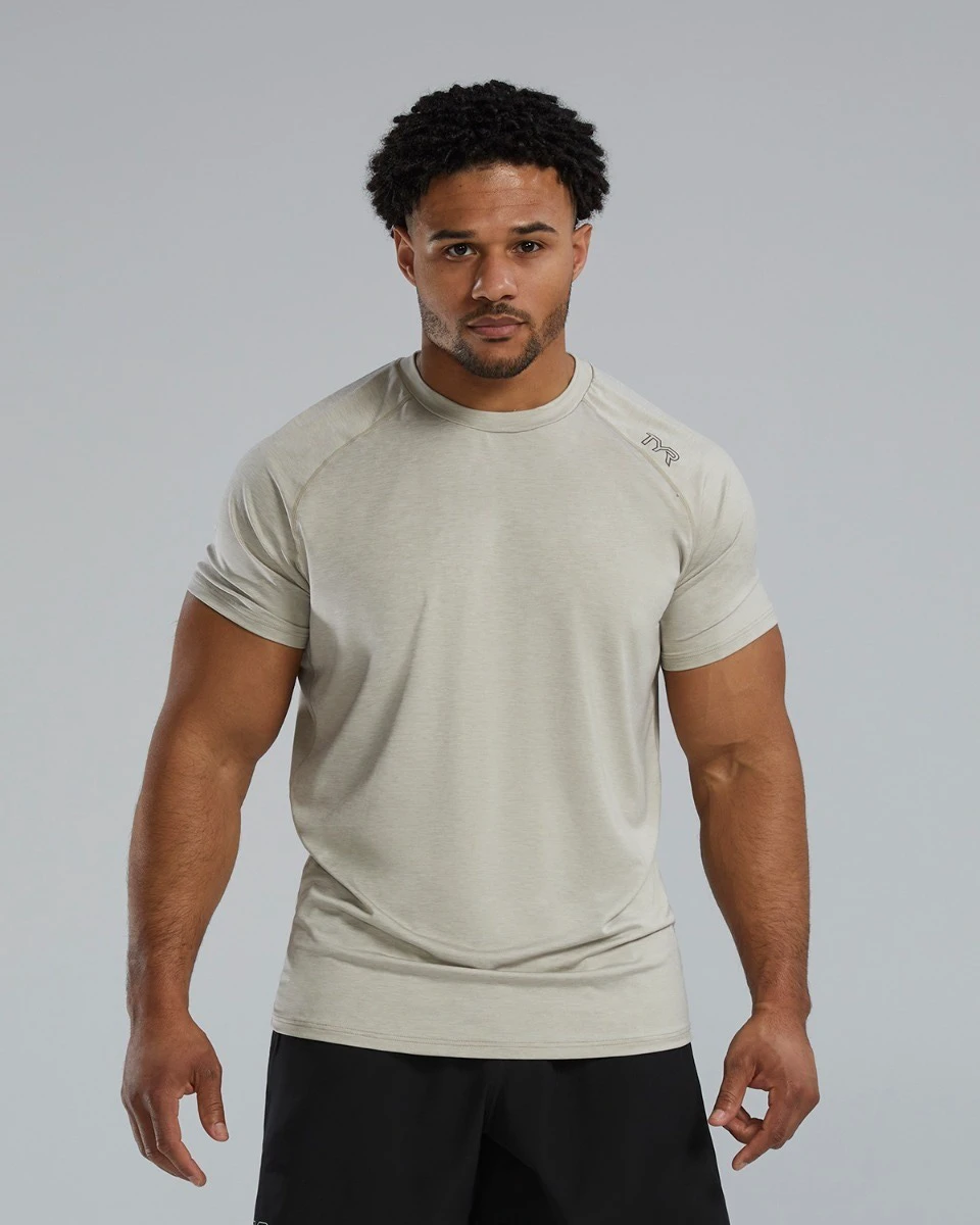 1. TYR - tricou - ClimaDry™ Men's Raglan Tech Tee - Sand