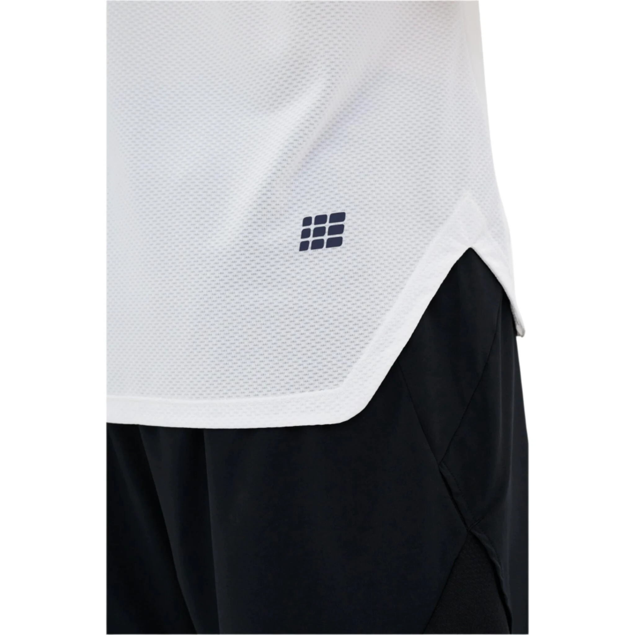 7. CEP - tricou tehnic - the run shirt round neck short sleeve v5 - white | geometrics