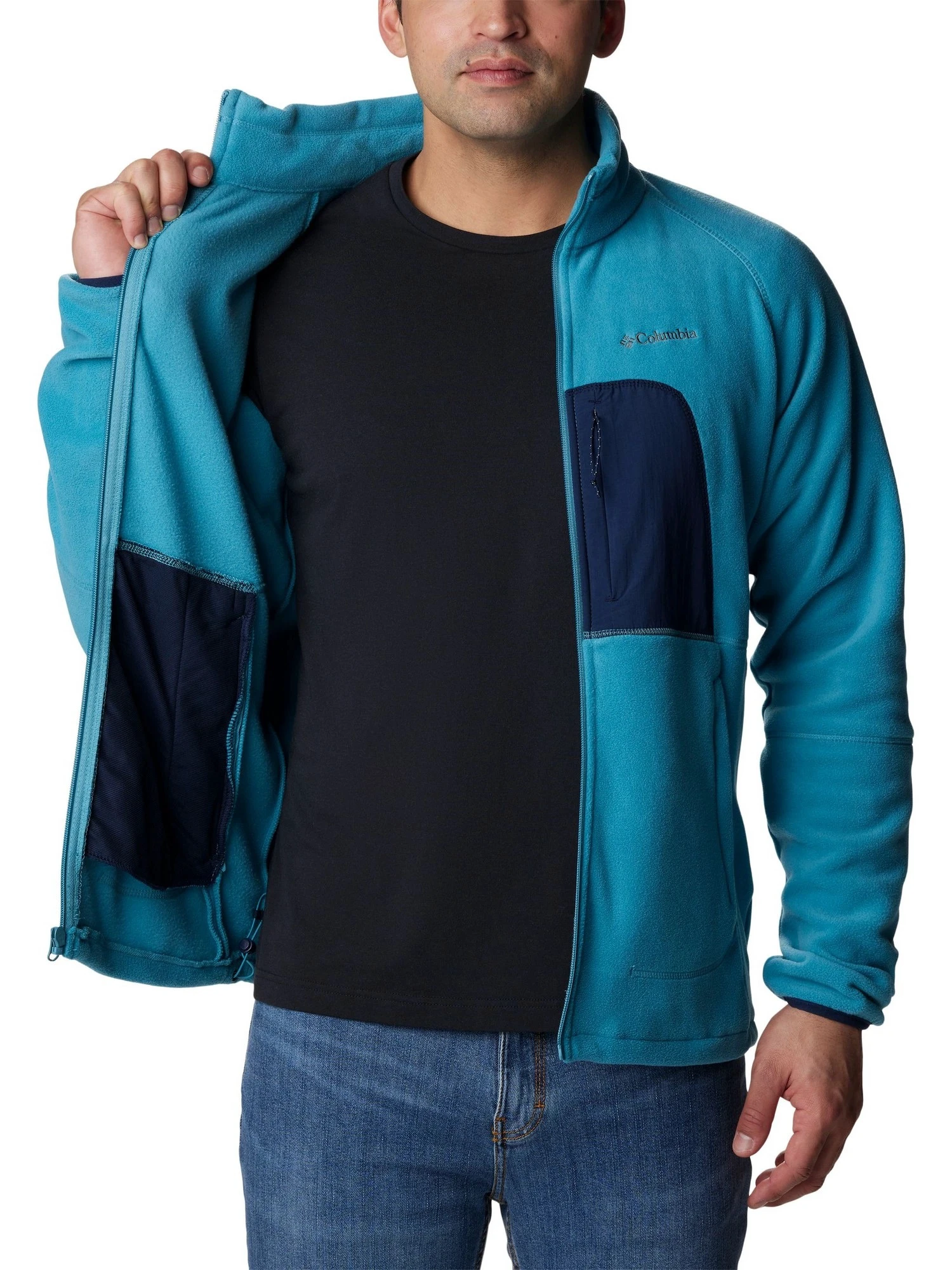 6. Columbia - Bluza Barbati Columbia Rapid Expedition Full Zip Fleece - albastru