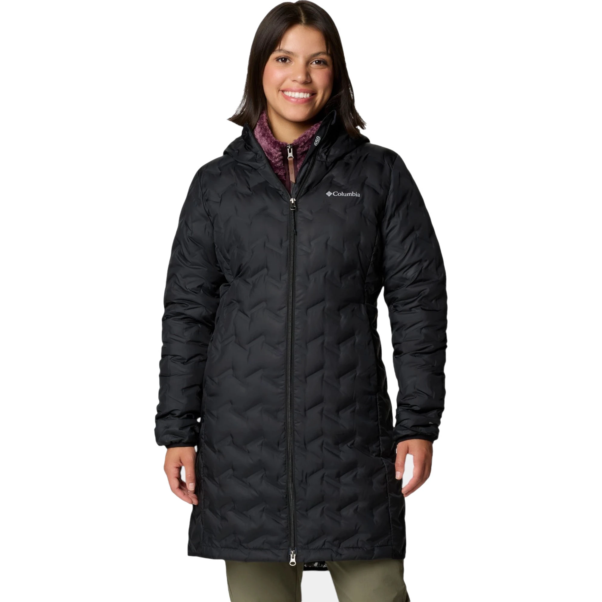 1. Columbia - Geaca Femei Columbia Delta Ridge II Long Down - negru