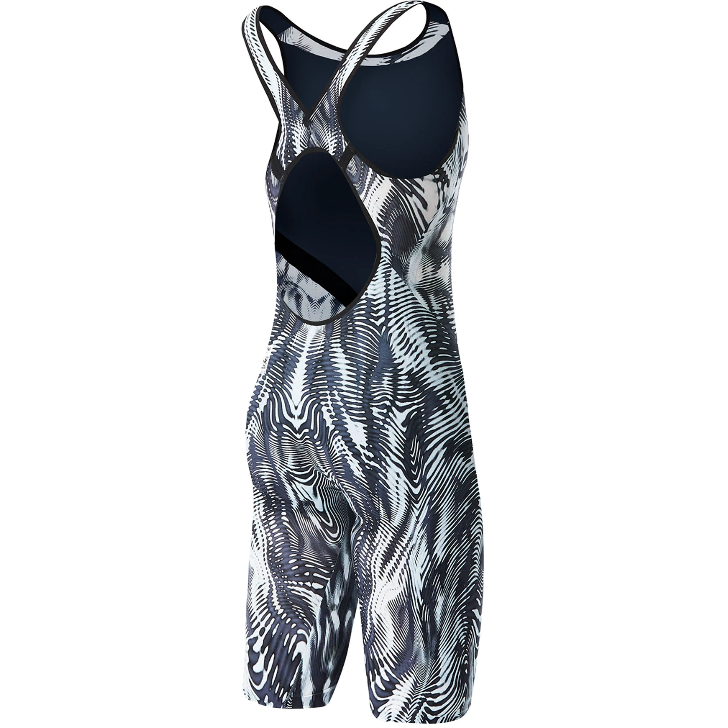4. TYR - costum tehnic inot femei - Venzo Open Back - alb-gri