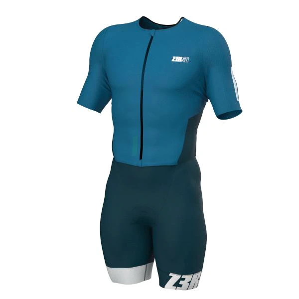 1. Z3R0D - Costum triatlon cu maneca scurta barbati - Racer MAN TTSUIT DEEP OCEAN