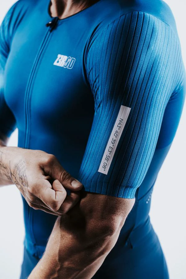 7. Z3R0D - Costum triatlon cu maneca scurta barbati - Racer MAN TTSUIT DEEP OCEAN