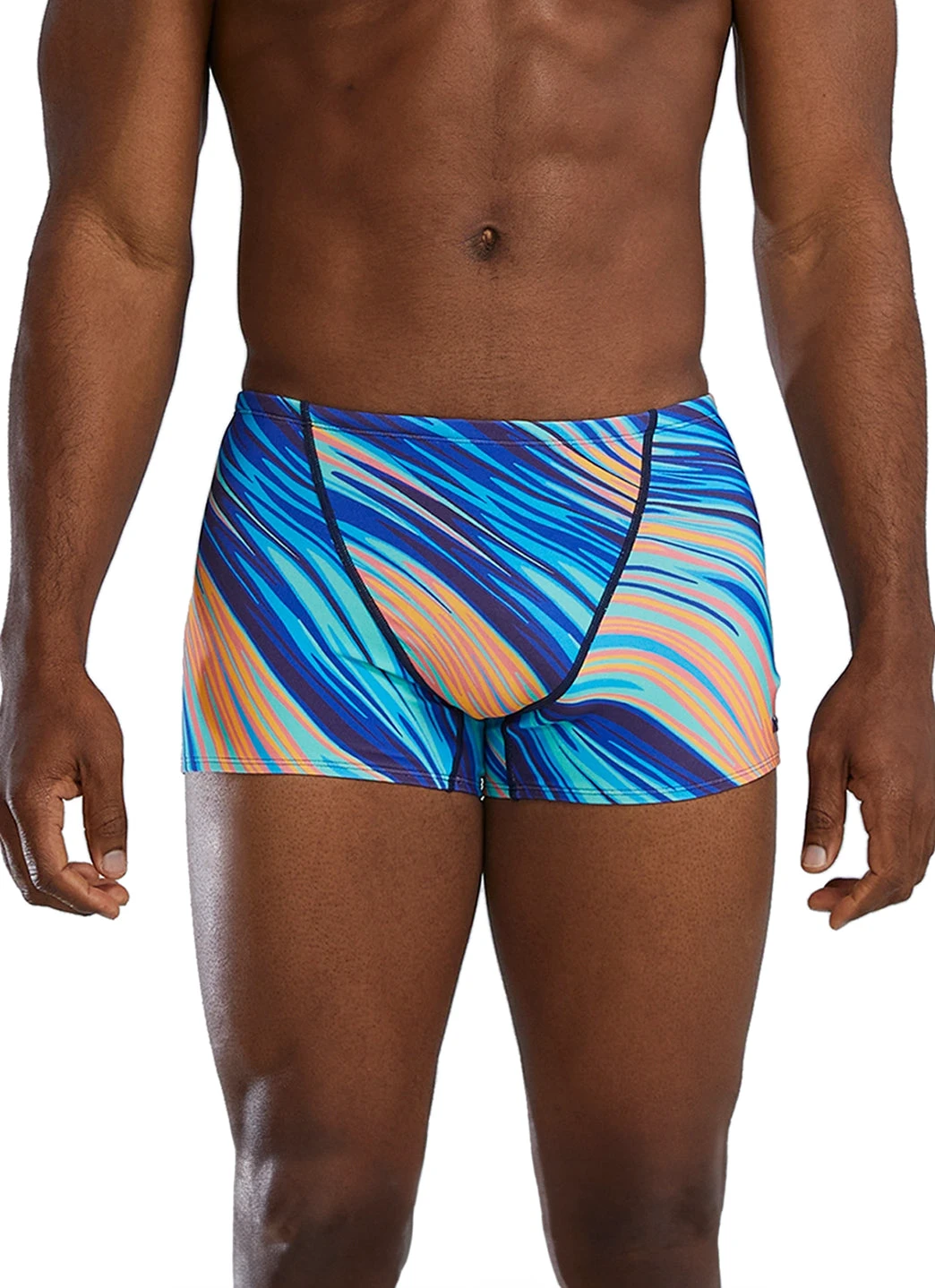 2. Costum înot TYR Riptide Square Leg - turcoaz/portocaliu | Durafast Elite