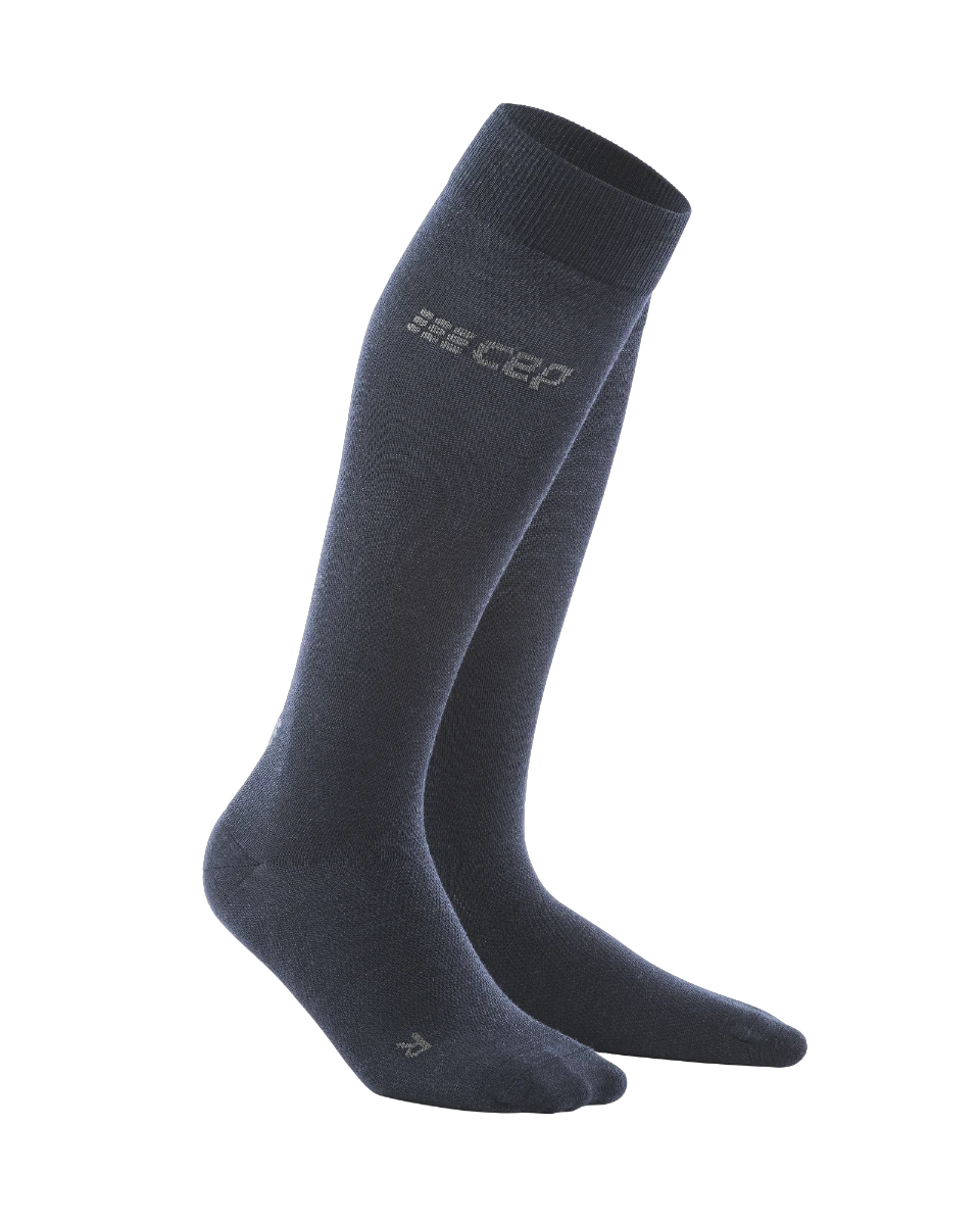 2. Șosete Compresie Înalte CEP Alllday Recovery Socks - albastru închis | Recuperare Rapidă