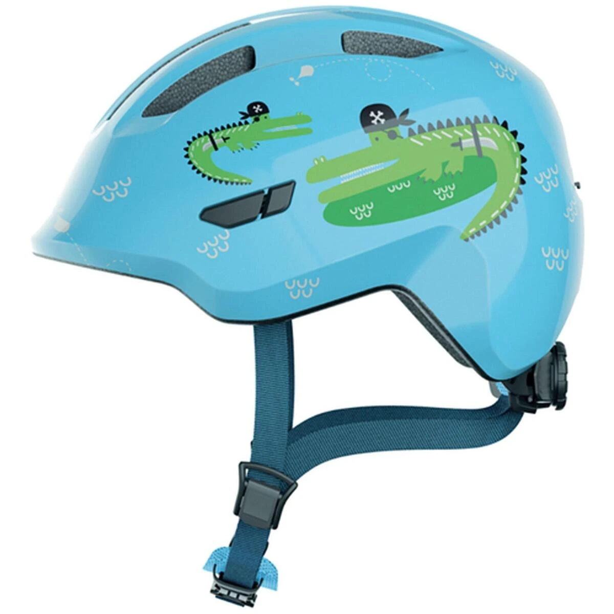 1. Abus - casca copii - Smiley 3.0 - crocodil albastru