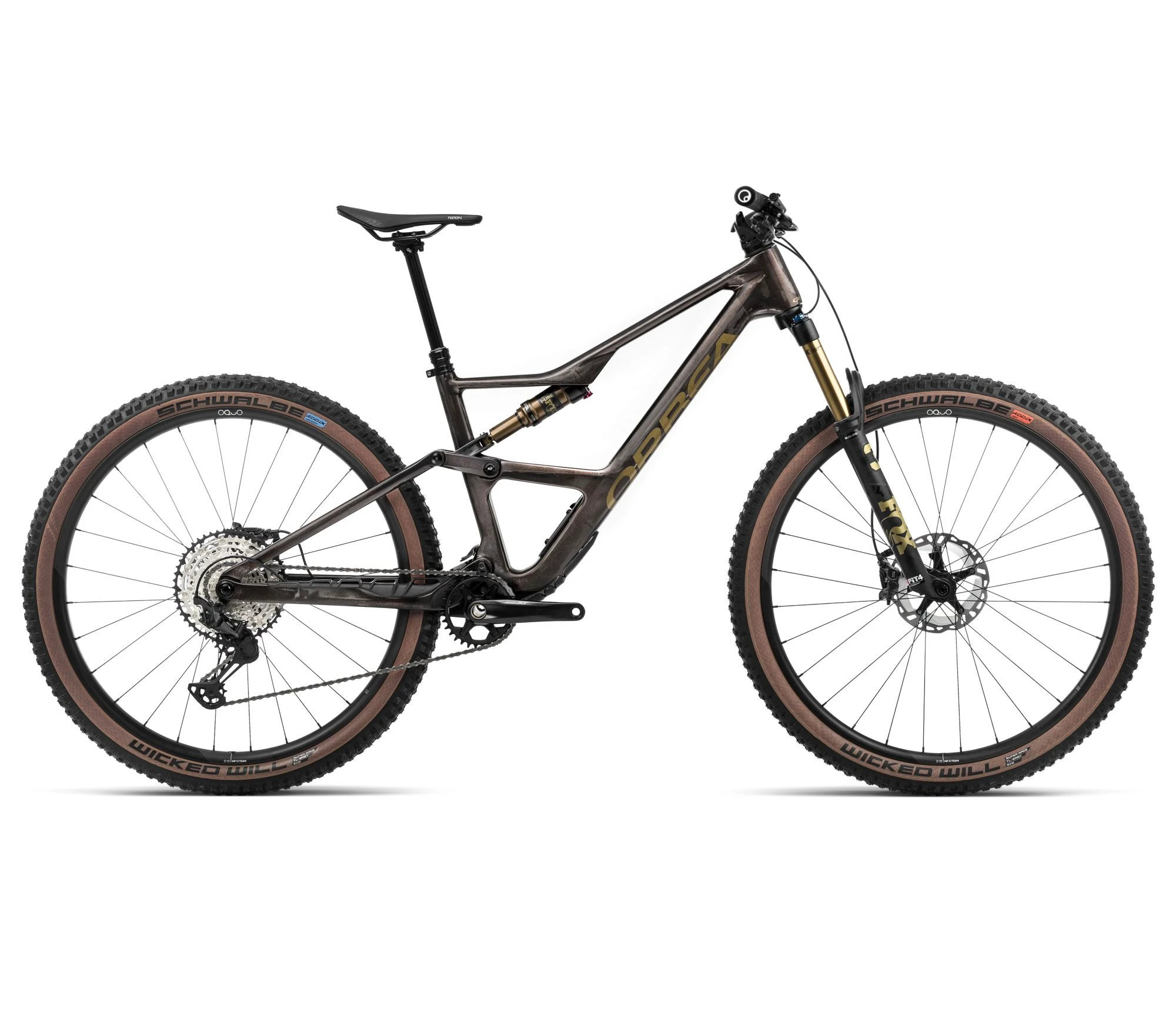 1. Bicicletă MTB Trail full suspension Orbea OCCAM SL M10 - Cosmic Carbon View | Metallic Olive Green (Gloss)