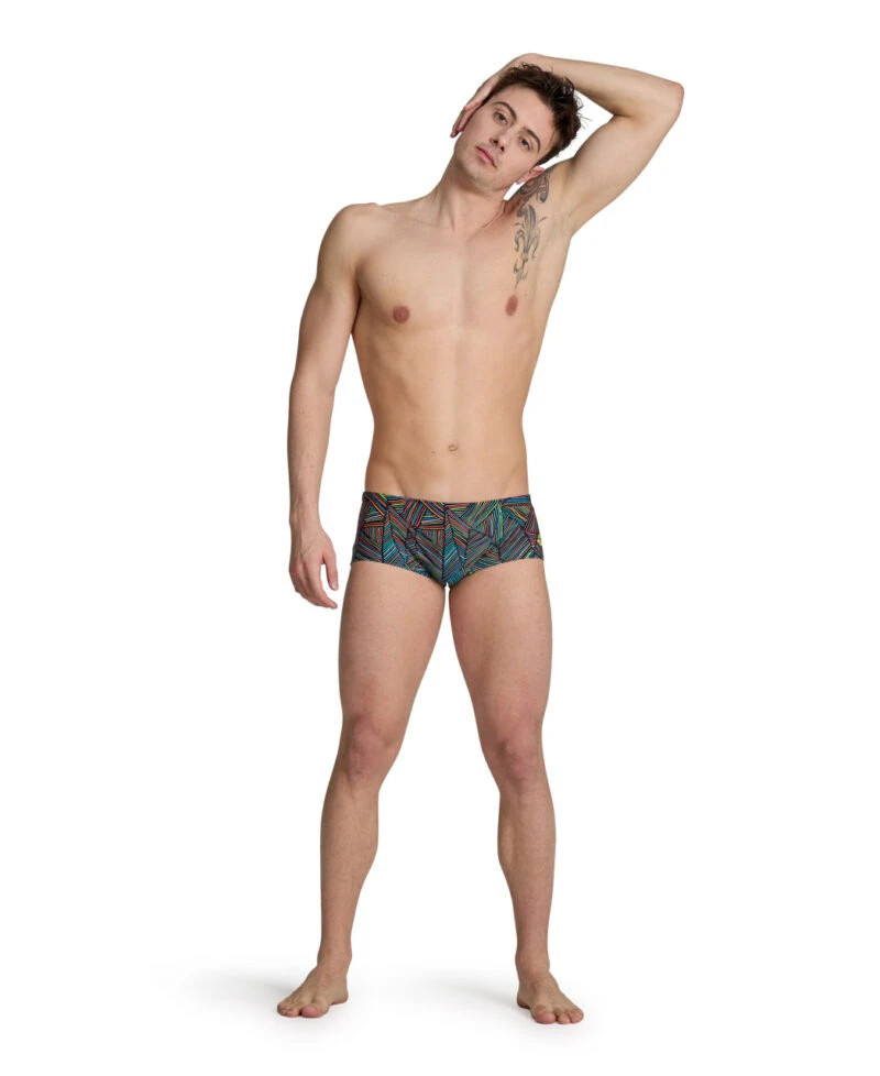 3. Arena - costum inot barbati - boxer - Overview Low Waist - Black | Multi