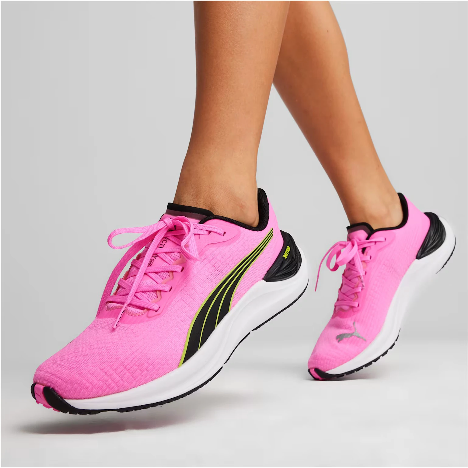 7. Puma - pantofi alergare pentru femei Electrify NITRO 3 W shoes - roz intens Poison verde Lime