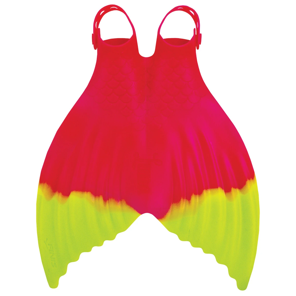 1. Finis - labe inot adulti Luna Monofin - roz inchis pepene verde fluo