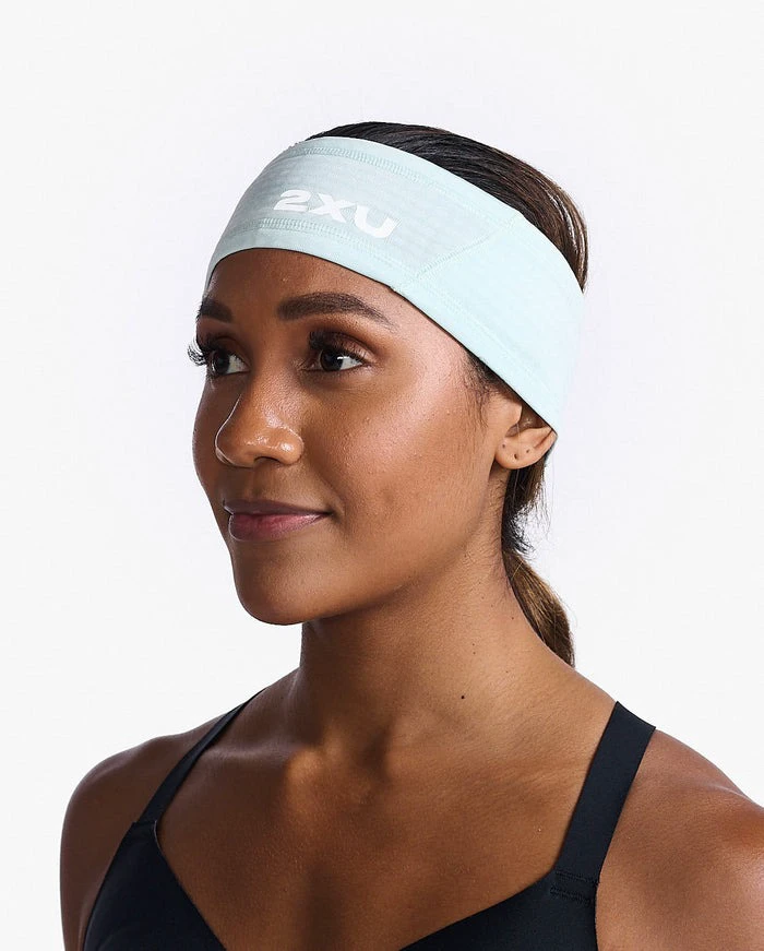 1. 2XU - vizor alergare - Headband - Glacier White Reflective - OSFA