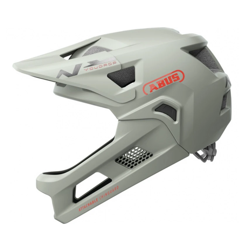 Abus - casca ciclism copii Youdrop FF (acoperire integrala) helmet - gri deschis calcar - 150400