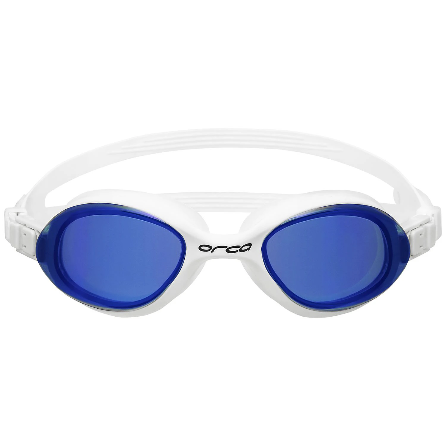 2. Orca - ochelari inot triatlon si ape deschise - Killa 180° - alb albastru