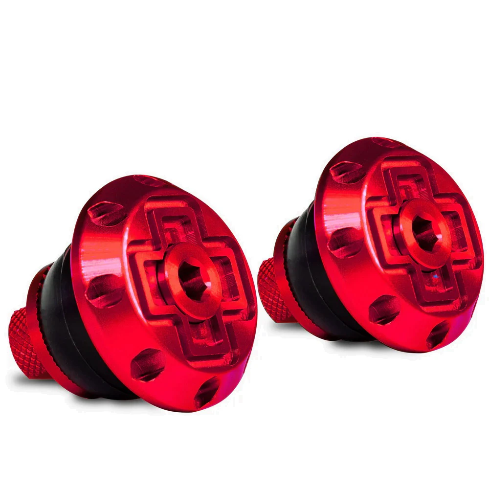 1. Muc-Off - Dopuri ghidon bicicleta Disco Bar End Plugs - rosu